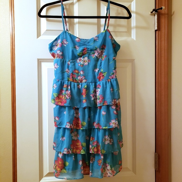 Aeropostale Dresses & Skirts - Aeropstale womens blue floral tank dress size M